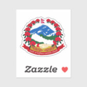 Emblem des Aufklebers auf dem nepalesischen Platz Aufkleber (Blatt)