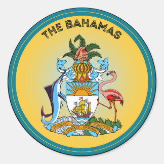 Emblem des bahamaischen Erbes Runder Aufkleber