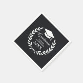 Emblem des eleganten Abschlusses "Schwarzer Person Serviette (Ecke)