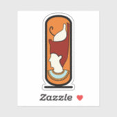 Emblem des Gouverneurs von Sohag, Ägypten Aufkleber (Blatt)