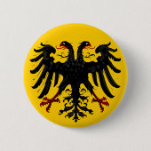 Emblem des Heiligen Römischen Reiches auf gelbem B Button (Vorderseite)