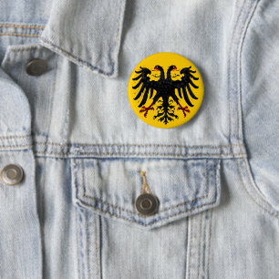 Emblem des Heiligen Römischen Reiches auf gelbem B Button