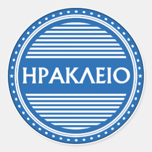 Emblem des Heraklion City Pride – Griechische Iden Runder Aufkleber
