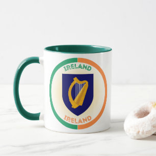Emblem des irischen Erbes Tasse