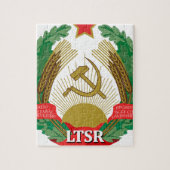 Emblem des litauischen SSR - Lietuvos TSR Herbas Puzzle (Vertikal)