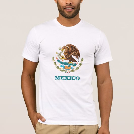 Emblem des mexikanischen Eagle, Fahnenmode T-Shirt (Vorderseite)