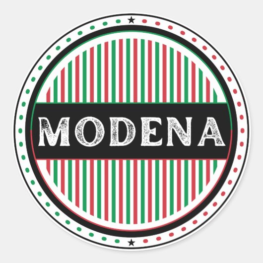 Emblem des Modena City Pride – Italienische Identi Runder Aufkleber (Vorderseite)