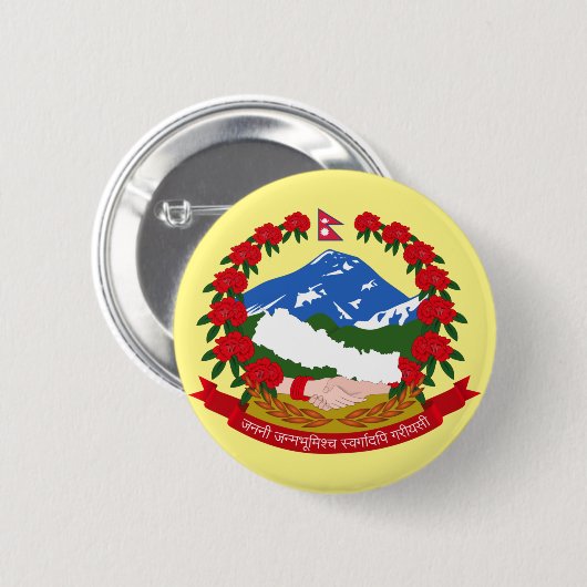 Emblem des Nepal-Buttons Button (Vorne & Hinten)