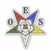 Emblem des Ordens des Eastern Star Aufkleber (Vorderseite)