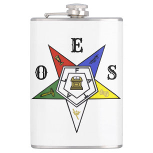 Emblem des Ordens des Eastern Star Flachmann