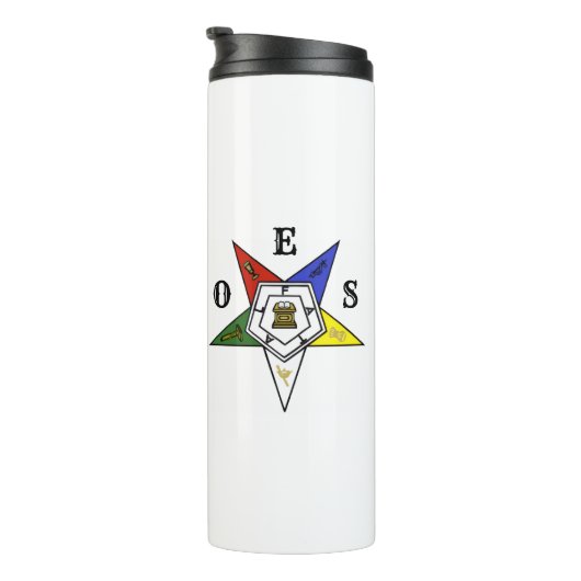 Emblem des Ordens des Eastern Star Thermosbecher (Nach rechts gedreht)