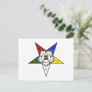 Emblem des Order of the Eastern Star Postkarte