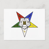Emblem des Order of the Eastern Star Postkarte (Vorderseite)
