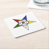 Emblem des Order of the Eastern Star Rechteckiger Pappuntersetzer (angewinkelt)