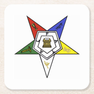 Emblem des Order of the Eastern Star Rechteckiger Pappuntersetzer