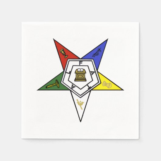 Emblem des Order of the Eastern Star Serviette (Vorderseite)