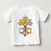 Emblem des Papacy-offiziellen Papstes Symbol Coat Baby T-shirt (Vorderseite)