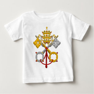 Emblem des Papacy-offiziellen Papstes Symbol Coat Baby T-shirt
