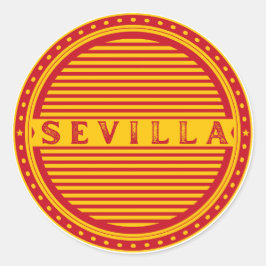 Emblem des Sevilla City Pride – Spanische Identitä Runder Aufkleber