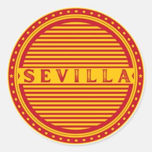 Emblem des Sevilla City Pride – Spanische Identitä Runder Aufkleber (Vorderseite)