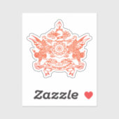 Emblem des Sikkim-Staat - INDIEN Aufkleber (Blatt)