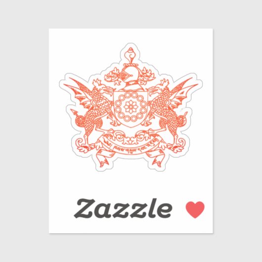 Emblem des Sikkim-Staat - INDIEN Aufkleber (Blatt)