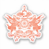 Emblem des Sikkim-Staat - INDIEN Aufkleber (Vorderseite)