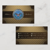 Emblem des US-Verteidigungsministeriums (DOD) [3D] Visitenkarte (Vorne/Hinten)