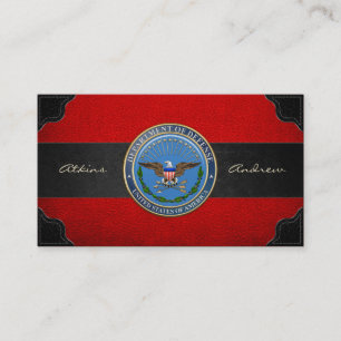 Emblem des US-Verteidigungsministeriums (DOD) [3D] Visitenkarte