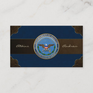Emblem des US-Verteidigungsministeriums (DOD) [3D] Visitenkarte