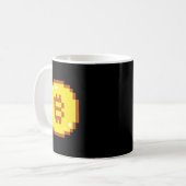 Emblem für das Bitcoin-Logo Kryptoblocker-Blockcha Kaffeetasse (Vorderseite Links)