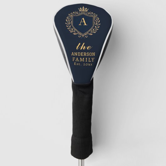 Emblem für das Royal-Wappen Monogram mit benutzerd Golf Headcover (Vorderseite)