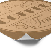 Emblem für die Kaffeezeit Poster (Ecke)