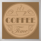 Emblem für die Kaffeezeit Poster (Vorne)