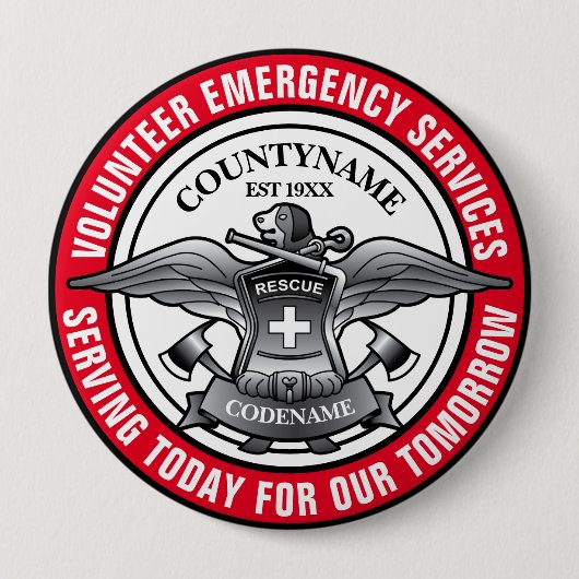 Emblem für freiberufliche Notfalldienste Button (Vorderseite)