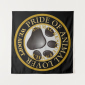 Emblem für Tierfreunde Wandteppich (Vorderseite (Horizontal))