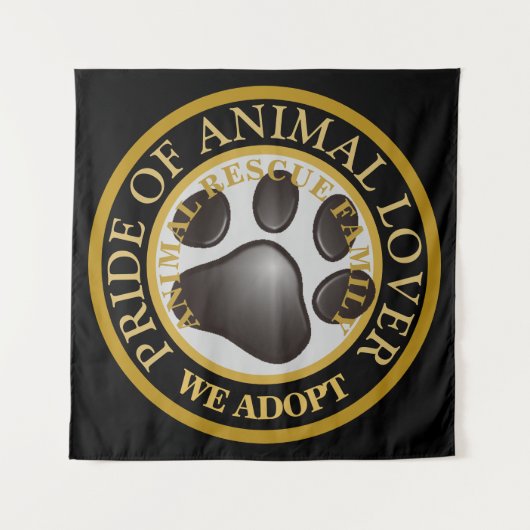 Emblem für Tierfreunde Wandteppich (Vorderseite)