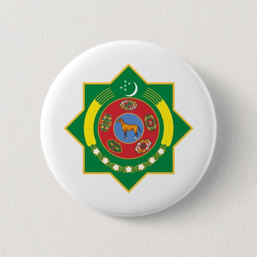 Emblem für Turkmenistan Button (Vorderseite)