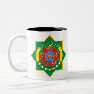 Emblem für Turkmenistan Zweifarbige Tasse