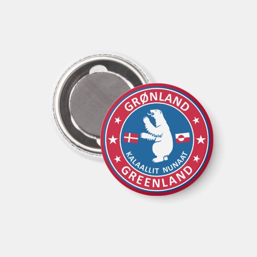 Emblem Grönlands Magnet (Vorderseite/Rückseite)