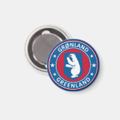 Emblem Grönlands Magnet (Vorderseite/Rückseite)
