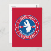 Emblem Grönlands Postkarte (Vorne/Hinten)
