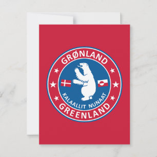 Emblem Grönlands Postkarte