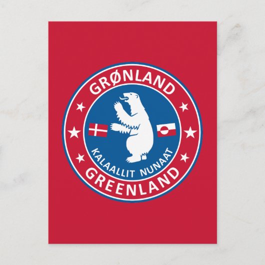 Emblem Grönlands Postkarte (Vorderseite)