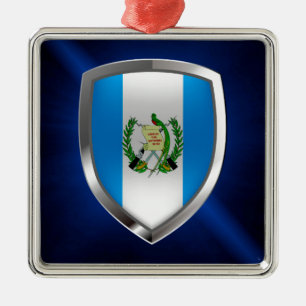 Emblem Guatemalas Mettalic Silbernes Ornament