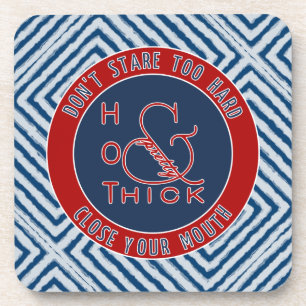 Emblem Hot Dick und Hübsch nicht zu hart starren Untersetzer