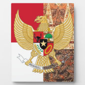 Emblem Indonesiens - Garuda Pancasila Batik Flag Fotoplatte (Vorderseite)