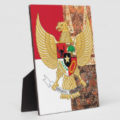 Emblem Indonesiens - Garuda Pancasila Batik Flag Fotoplatte (Seite)