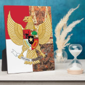 Emblem Indonesiens - Garuda Pancasila Batik Flag Fotoplatte (Seite)