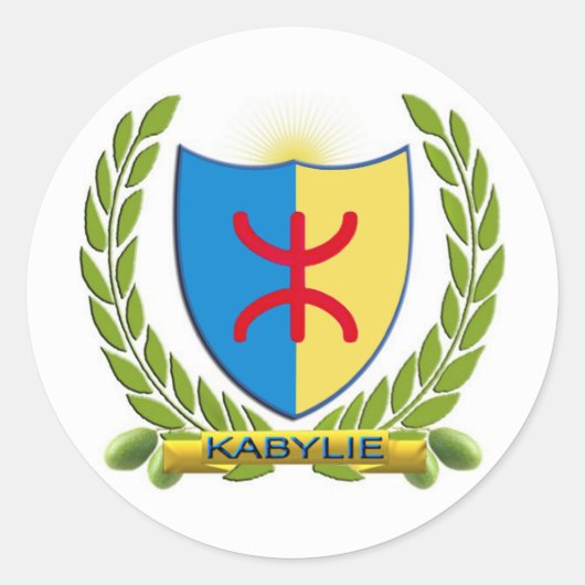 Emblem Kabylie 2010 Runder Aufkleber (Vorderseite)